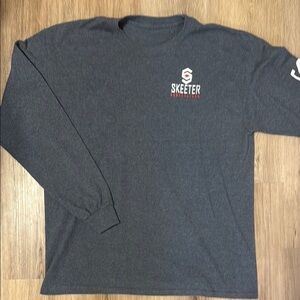 Skeeter Contractors Gray Long Sleeve Logo Shirt | Size L